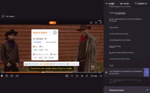 Screenshot rozhrania aplikácie Lingopie